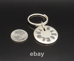 925 Sterling Silver Vintage Carved Barcelona Souvenir Key Chain TR3385