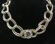 925 Sterling Silver Vintage Cubic Zirconia Double Link Chain Necklace Ne1762
