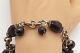925 Sterling Silver Vintage Dangling Black Hematite Chain Bracelet Bt2132