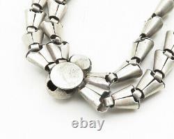 925 Sterling Silver Vintage Dark Tone Hinge Link Chain Necklace NE2000