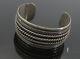 925 Sterling Silver Vintage Dark Tone Rope Twist Detail Cuff Bracelet Bt3926