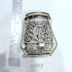 925 Sterling Silver Vintage Design Mouth freshener Container, Sterling Silver