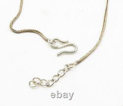925 Sterling Silver Vintage Faceted Topaz Petite Wheat Chain Necklace NE1650
