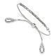 925 Sterling Silver Vintage Filigree Teardrops Adjustable Wrap Bracelet