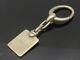 925 Sterling Silver Vintage I Love You Etched Square Shiny Key Chain Tr2937