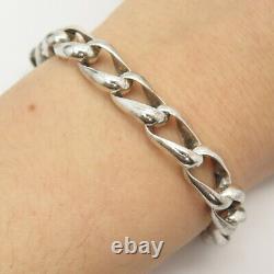 925 Sterling Silver Vintage Mexico Cable Link Bracelet 7 1/4