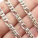 925 Sterling Silver Vintage Mexico Figaro Chain Necklace 22