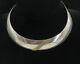 925 Sterling Silver Vintage Raised Detail Shiny Round Collar Necklace Ne1665
