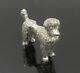 925 Sterling Silver Vintage Shiny Heavy Poodle Dog Statue Trinket Tr2867