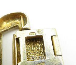 925 Sterling Silver Vintage Shiny Minimalist Net Design Chain Bracelet- BT1442