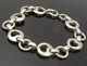 925 Sterling Silver Vintage Smooth Open Love Heart Link Chain Bracelet- Bt5495