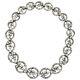 925 Sterling Silver Vintage Style White Round Women's Highend Handmade Necklace
