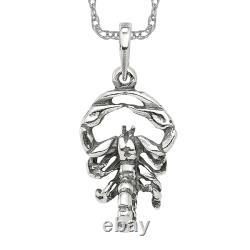 925 Sterling Silver Vintage Zodiac Necklace Aries, Gemini, Libra, Scorpio