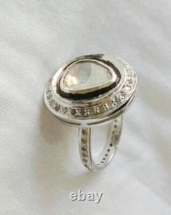 925 Sterling silver Natural Rose cut Diamond antique vintage Ring