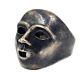 925 Sterling Silver Handmade Euro-american Retro Dark Punk Men's Mask Index Ring