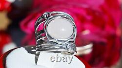 925 sterling silver ring 5.00ct jade solitaire sz 6 vintage handmade 7.5gr Didae