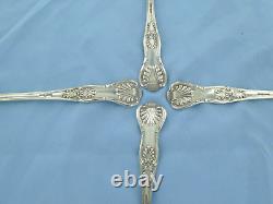 A Vintage Sterling Silver Set Of Four King Pattern Serving Spoons, Sheffield 1980