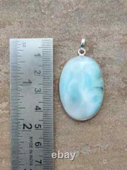 AAA+ Blue Larimar Pendant 925 Sterling Silver Handmade Pendant Vintage Pendant