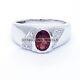 Aaa+ Garnet Oval Cut With 925 Sterling Silver Ring For Men's #94