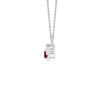 Angara Vintage Natural Ruby & Diamond Necklace In Silver/gold/platinum (3.5mm)