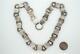 Antique Victorian English Silver Engraved Book Chain Collar Necklace C1880