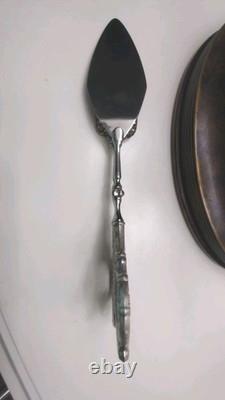 Ambassador Italian Pastry Cake Server. 925 Sterling Silver Handle Vintage