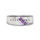 Amethyst Round Cut With 925 Sterling Silver Ring For Men's #d514