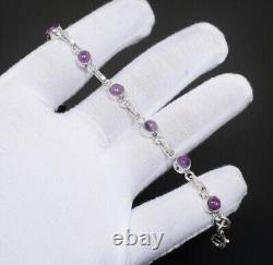 Amethyst Silver Bracelet 925 Sterling Silver Bracelet Handmade Bracelet For Her