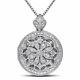 Amour Sterling Silver Vintage Diamond Locket Pendant Necklace H-i I2-i3 18