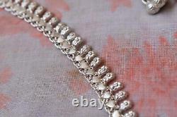 Anklet real 925 sterling silver handmade vintage design ankle bracelet excellent