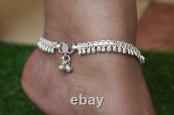 Anklet real 925 sterling silver handmade vintage design ankle bracelet excellent