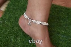 Anklet real 925 sterling silver handmade vintage design ankle bracelet excellent