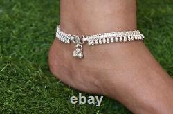 Anklet real 925 sterling silver handmade vintage design ankle bracelet excellent