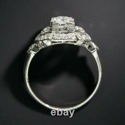 Antique 1.15Ct Round Diamond Vintage Art Deco Engagement Ring Solid 925 Silver