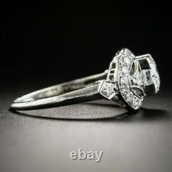 Antique 1.15Ct Round Diamond Vintage Art Deco Engagement Ring Solid 925 Silver