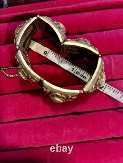 Antique Chinese Export Apple Green Jade Sterling Silver Gold Plated Bracelet 6 Antique Chinese Export Apple Green Jade Sterling Silver Gold Plated Bracelet 6