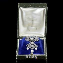 Antique French Victorian Boxed Belle Epoque Brooch Circa 1900