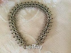 Antique Jewellery Victorian Vintage Sterling Silver Chain Bracelet Jewelry
