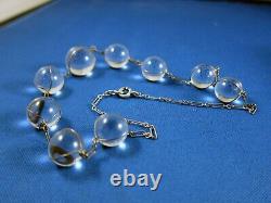 Antique Rock Crystal Undrilled Art Deco Fine Orb Necklace- Pools of Light