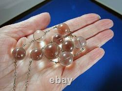 Antique Rock Crystal Undrilled Art Deco Fine Orb Necklace- Pools of Light