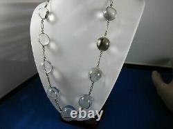 Antique Rock Crystal Undrilled Art Deco Fine Orb Necklace- Pools of Light