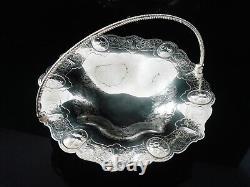 Antique Sterling Silver Swing Handled Basket, Thomas Bradbury & Sons Ltd 1863