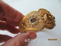 Antique Victorian Gilt Silver Citrine Bracelet