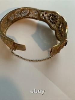 Antique Victorian Gilt Silver Citrine Bracelet