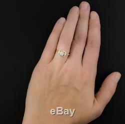 Antique Vintage Art Deco 1.72 Ct Diamond 10K Yellow Gold Finish Ring