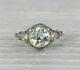Antique Vintage Art Deco Engagement Fine Ring 14k White Gold Over 2 Ct Diamond