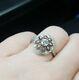Antique Vintage Art Deco Engagement Ring In 925 Sterling Silver Circa'1935