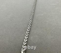 Antique Vintage Art Deco Tennis Bracelet 925 Sterling Silver Lab Created Diamond