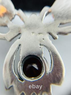 Antique Vintage Collar Garnet Necklace 19 Sterling Silver 925