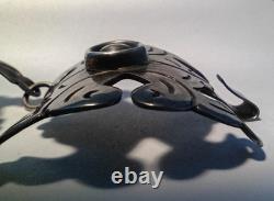 Antique Vintage Mexican Sterling Silver Link / Panel Bracelet VERY NICE